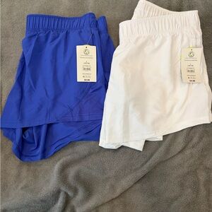Athletic Works Blue and White Women's Athletic Shorts